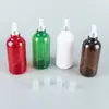 Botella para palillos de 500 ml con tapa de aluminio electroquímico con tapón interior, empaque cosmético, loción de rocío puro, botella vacía de PET para reempaque