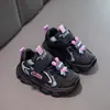 Zapatos para Niños Niñas Superficie de Cuero Zapatos Deportivos Primavera Nuevos Zapatos de Papá Negro Resistentes a la Suciedad Niñas Niños Medianos y Grandes Zapatos para Correr