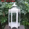 Suporte de Vela Retrô Europeu Lanterna à Prova de Vento Arte em Ferro Oca de Chão Mini Lanterna Estilo Casa Americana Ornamento de Iluminação para Caminho de Pátio