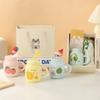 Amazon High-value Fruit Cup Ceramic Water Cup com tampa Caneca Cute Cup Gift Box Cup Presente Acompanhando Presente