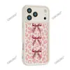 Nuevo Modelo de Comercio Exterior Estampado de Leopardo Negro con Lazo Funda de Silicona para Teléfono para Apple 17, iPhone 16 Funda Suave Anticolisión