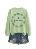 Sudadera de Amazon para Mujer con Estampado de Letras Casual para Otoño e Invierno, Cuello Redondo, Manga Larga, Muy Resistente y Sorprendente