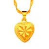 Pingente de Coração Banhado a Ouro para Mulheres, Joias Esculpidas de Alto Padrão, Charme de Coração Clássico Fresco, Acessórios de Cobre, Novos Produtos para Atacado