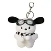 Llavero de Muñeco Perro Pilot Parchal Estilo Ins Adornos Lindos para Colgar en Bolsos Muñeco de Peluche Colgante de Perrito para Bolsos