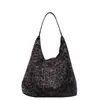 Bolsa tote de estampa de leopardo transfronteiriça, nova bolsa de mamãe de grande capacidade, bolsa de ombro retrô e casual para o dia a dia, bolsa feminina feita sob medida