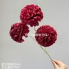 Flor artificial 3 cabeças bola da sorte para casamentos, bola de cebolinha para decoração de cena de casamento, parede de flores, flores artificiais, arranjo de flores de chão, arte floral de decoração suave