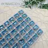 Decoraciones Súper Brillantes de Cristal K9 tipo Caramelo de Roca para Uñas con Sin Base, Pedrería Apilada, Pedrería Rectangular Colorida Deslumbrante para Uñas