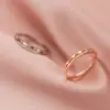 Anel Feminino Nalan de Prata S925 Estilo K Linha Simples Diamante Índice Geométrico Anel Aberto Ajustável Joia de Mão J7721