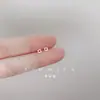 Pendientes de Plata de Ley S925 Mini Dorados en Forma de Grano Se Pueden Usar en el Trabajo, Son Invisibles y Simples, Accesorios Básicos para el Oído para el Cuidado del Agujero de la Oreja