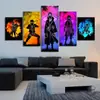Pintura Moderna de Alta Definición de Cinco Partes del Alma del Amor, Pintura al Óleo Decorativa Creativa para Pared de Fondo de Sofá