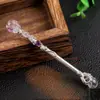 Amethyst Natural Cristal Rosa Corazón Forma Bola Cristal Varita Mágica Mariposa Hecha a Mano Adorno Decorativo Que Se Puede Abrir Artículo de Manualidad