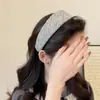 Faixa de Cabeça Larga Vintage com Lã Grossa para Mulheres, Outono/Inverno, Coroa Alta, Emagrecimento do Rosto, Acessório de Cabelo Versátil