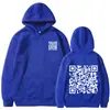Moletom Engraçado com Código QR Piada Moletom Grosso de Inverno Engraçado