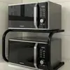 Prateleira de armazenamento para escritório de cozinha, estante de armazenamento multicamadas, porta-temperos, mesa de rack multifuncional para micro-ondas de cozinha de bancada