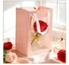 Bolsas Tote Transparentes com Janela no Atacado para o Dia da Mulher, Dia dos Namorados e Festival Qixi, Adequadas para Decorações de Vitrines, Bonecas e Buquês de Flores