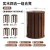 Taburete Apilable de Madera Maciza Hogar Multifuncional Taburete Bajo Restaurante Taburete Dormitorio Banco Silla Banco Sencillo Nuevo Estilo Chino Mesa Auxiliar