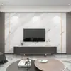 Adesivos de parede modernos tipo mármore papel de parede simples para fundo de TV mural atmosférico para sala de estar tecido de parede sem costura
