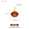 Guofeng Antiga Rima Molho Étnico Pequena Gota Pingente Pingente Material Artesanal diy Pulseira Esmalte Acessórios
