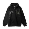 Moletom estilo americano para outono/inverno, com forro de fleece de 350g, unissex, com estampa, oversized, modelagem solta, casual e adequado para casais como cardigã ou peça externa.