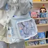 Nueva Bolsa Ita Transparente de Alto Valor Estético, Color Caramelo Fresco y Dulce, Estilo Japonés, Ligera, Gran Capacidad, Cruzada, para Niñas