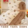 Colcha de Algodón Otoño e Invierno Terciopelo de Leche Forro Polar de Invierno Acolchada Cálida Colcha de Invierno Terciopelo de Cordero Colcha Individual para Dormitorio Estudiante
