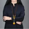 Collar de Xizang Más Vendido Versátil para Hombres y Mujeres Estilo Étnico Vintage Cadena de Lana Accesorios para Ropa Larga de Algodón y Lino Viaje de Madera