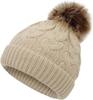 Sombrero de lana grueso con pompón de piel para niños de otoño e invierno europeos y americanos, versátil, tejido de punto trenzado, cálido, tipo jersey