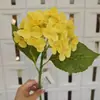Flores Artificiales de Hortensia Realistas para Decoración de Sala de Estar y Mesa de Comedor, Ramo de Flores Falsas de Alta Gama