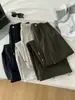Calça casual de retalhos larga e curva para mulheres, versão coreana outono 2026, cintura alta afuniladora com cordão, perna reta, uso duplo