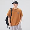 Camiseta Casual Masculina de Manga Curta 2025 Verão Nova Marca Americana de Moda Estampada com Letras Solta Tendência Camiseta Pesada para Homens