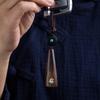 Llavero de madera de agar, colgante de llave de coche de alta gama, cuentas del zodíaco de la buena suerte, colgante de cadena para hombres y mujeres, regalos creativos