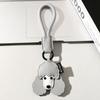 Lindo Perrito Gatito de Cuero Simple Dibujo Animado Coche Llavero Colgante Pequeño Regalo Cadena para Colgar en Mochila Escolar Joyería Regalo