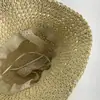 Sombrero de Paja Azul con Flores Dulces y Lindas para Niños y Mujeres, Sombrilla para la Playa de Verano, Protector Solar para la Playa, Sombrero de Pescador Fresco y Moderno