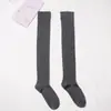 Calcetines Finos de Color Sólido Hasta la Rodilla para Primavera y Verano, Calcetines Largos para Mujer hasta el Muslo, Calcetines Arrugados, Calcetines Altos de Algodón para Estudiantes