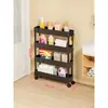 Prateleira de Armazenamento de Bolsas Atrás da Porta Doméstica Multifuncional Móvel Fenda Super Estreita Prateleira de Exibição de Bolsas de Couro Prateleira de Bolsas Prateleira Estreita Multicamadas