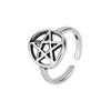 Anillo Vintage Tejido de Estrella de Cinco Puntas Tendencia Ins Diseño de Nicho Personalidad Anillo Hueco de Estrella para Dedo Índice Suministro