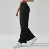 Calça Reta Caimento Natural Feminina Solta Slim Cintura Larga Calça de Perna Larga Esportiva Casual Calça para Caminhada Fitness Calça de Yoga