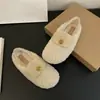 Primer Encuentro Ji Zapatos de Algodón de Un Paso Zapatos de Hada de Peluche Zapatos Peludos Ropa de Abrigo Otoño/Invierno Más Terciopelo Nuevo Fondo Plano Zapatos para Conducir para Mujeres Embarazadas