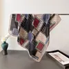 Estilo Patrón de Espiga de Anacardo Algodón y Lino Bufanda Cuadrada Pequeña Pañuelo para la Cabeza de Imitación Terciopelo Chal Protección Solar Bufanda para el Cuello Bufanda para Mujer