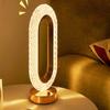 Lámpara de mesa de cristal de lujo, lámpara de noche con sensación de dormitorio, lámpara de mesa decorativa de pasarela, luz de noche táctil creativa para sala de estar