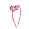 Xin Tian diadema nueva transfronteriza Europa y Estados Unidos Día de San Valentín diadema simple de lentejuelas con forma de corazón de durazno 0.5 suministro de horquillas finas