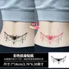 Pegatinas de tatuaje sensibles a la temperatura que cambian de color al calentarse, con diseños como diablo, corazón, murciélago y cruz, son pegatinas de tatuaje temporales impermeables para la cintura, el abdomen y la entrepierna