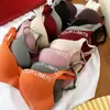 Venta al por mayor transfronteriza de sujetadores sin aros, sin costuras, con estampado de letras estilo británico para bustos pequeños, sujetadores push-up para niñas, Novedades