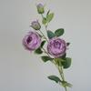 Flor artificial 4 botão rosa flor de seda europeia flor falsa dia dos namorados casamento decoração de casamento flor parede atacado ornamentos