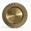 Manteles individuales de estilo occidental en forma de abanico color dorado transfronterizos, con un lujoso diseño metálico, perfectos para decoraciones de bodas y fiestas, con base de plástico PP