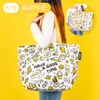 Bolsas de Mano Tejidas Personalizadas Transfronterizas en Stock, Bolsas de Compras Tejidas Regalo Creativo, Bolsas Tejidas Impermeables Laminadas de Gran Capacidad