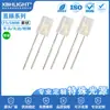 F5/5MM cabeza plana sin marco niebla monocromática LED en línea cuentas de luz indicadora pies largos pies cortos luminoso tubo de dos niveles led