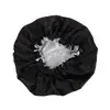 Gorro de dormir de doble capa Amazon, seda sintética, gorro de ducha impermeable, gorro de satén para belleza y cuidado del cabello, cordón ajustable, gorro para quimioterapia