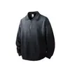 Sudadera con cuello alto y media cremallera para hombre, estilo American high street, top casual teñido por pulverización, polo para hombre de otoño como capa base