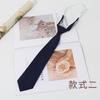 Corbata de Cremallera Perezosa de Color Sólido para Hombre Corbata Sin Nudo Azul Marino Tendencia de Moda Estudiantil Corbata Fácil de Jalar en stock